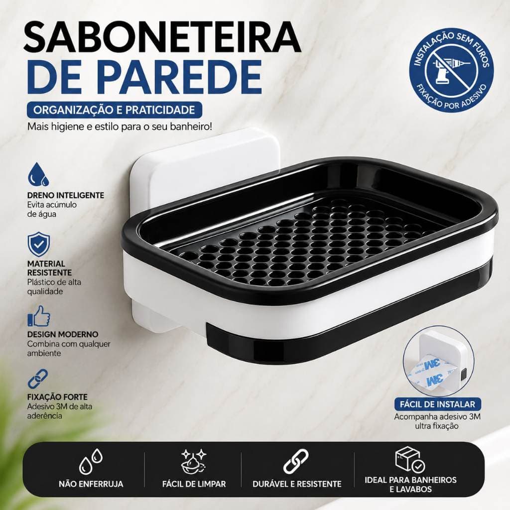 Saboneteira Adesiva Sem Furos
