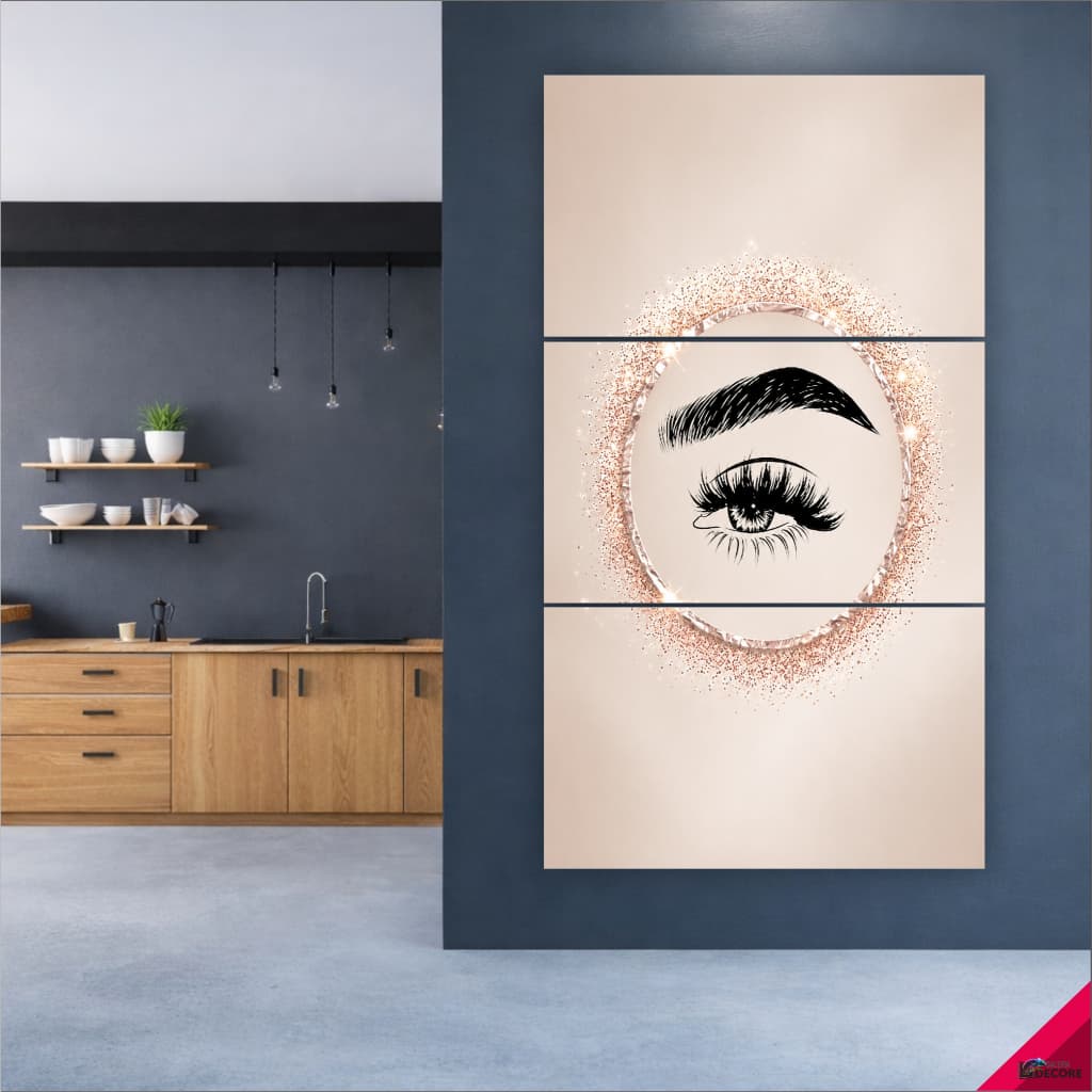 Quadro Decorativo Designer de Cílios e Sobrancelhas Linda Decoração Salão Studio Beleza Mulher