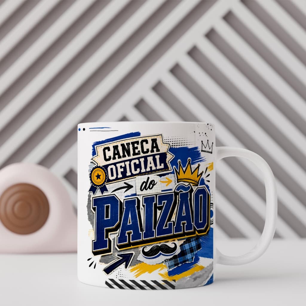 Caneca Dia dos Pais Caneca Oficial do Paizao Cerâmica 325ml