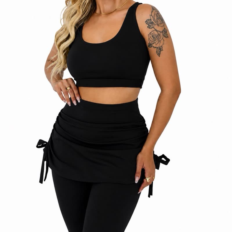 Conjuntos Fitness Top e Leg Tapa Bumbum Academia Femininas Confortável Zero transparencia