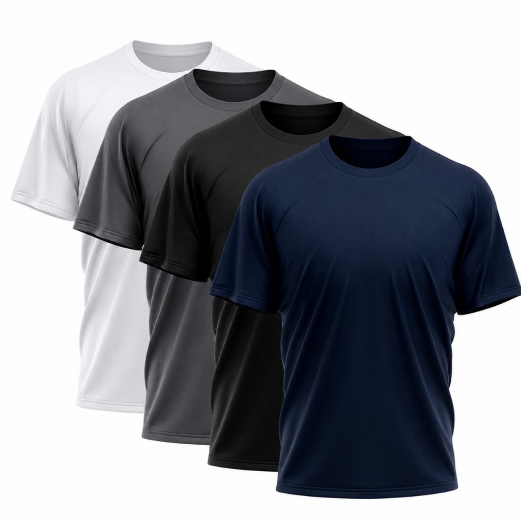 Kit 4 Camisetas Dry Fit Masculina Lisa Treino Academia Esportes Fitness Secagem Rápida e Conforto