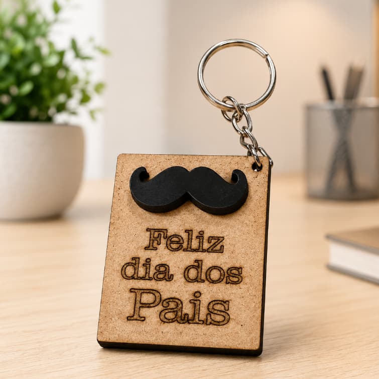 Kits Chaveiro Personalizado MDF - Feliz Dia dos Pais