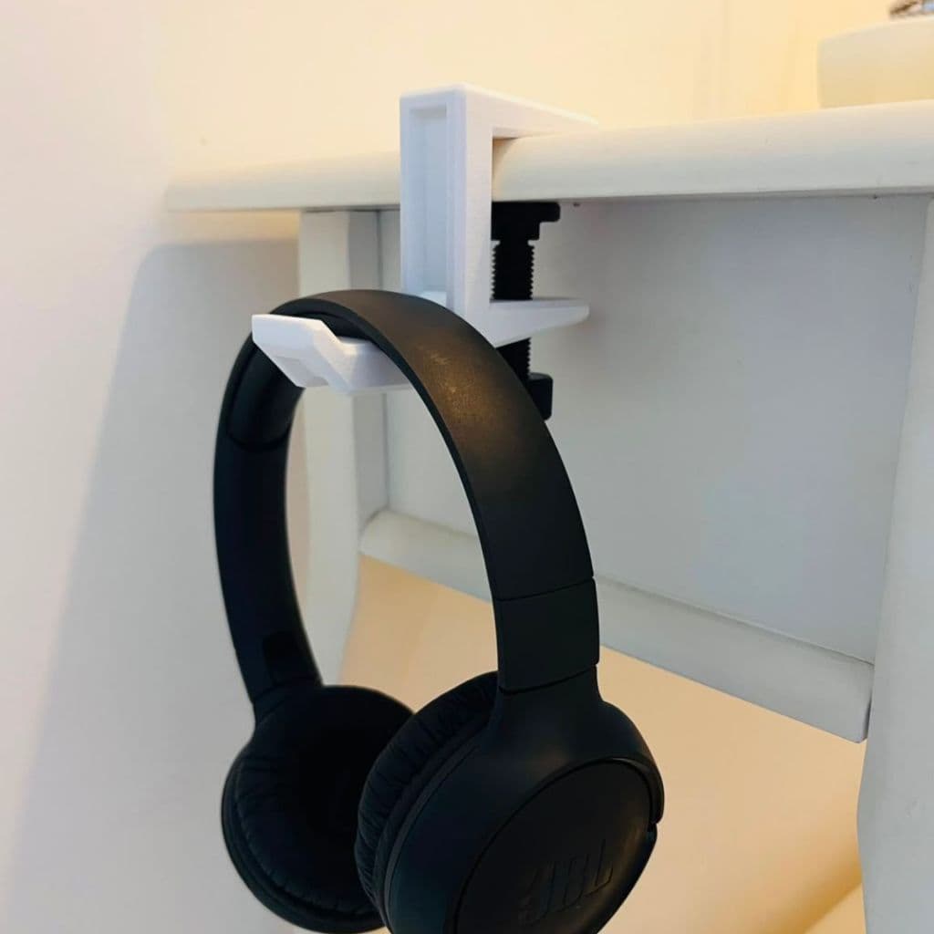 Suporte para Headset Gamer de Mesa Premium Organizador de Fone com Fixação Clamp Universal