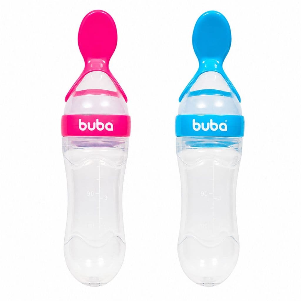 Colher Dosadora em Silicone 90ml Papinha Bebê Atóxico Buba