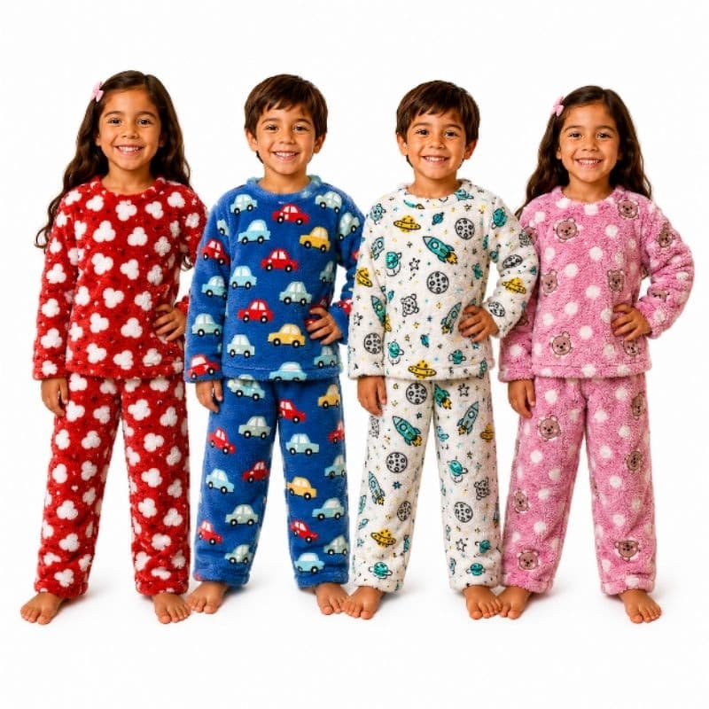 Pijama Infantil Soft Premium Inverno Quentinho Menino Menina 2 - 4 - 6 Anos