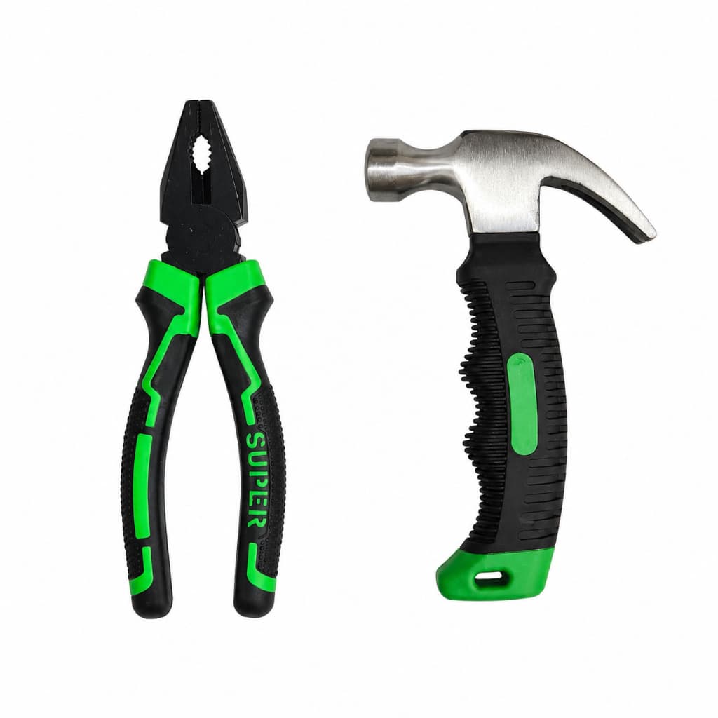 Kit Ferramenta Alicate Universal 8 Polegadas + Mini Martelo