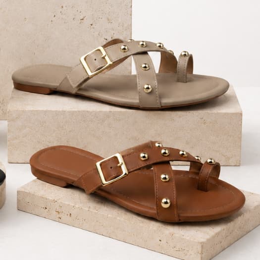 Rasteirinha Feminina Pedrejada Sofisticada – Conforto e Estilo para o Dia 34 ao 39 - COMPRE AGORA!