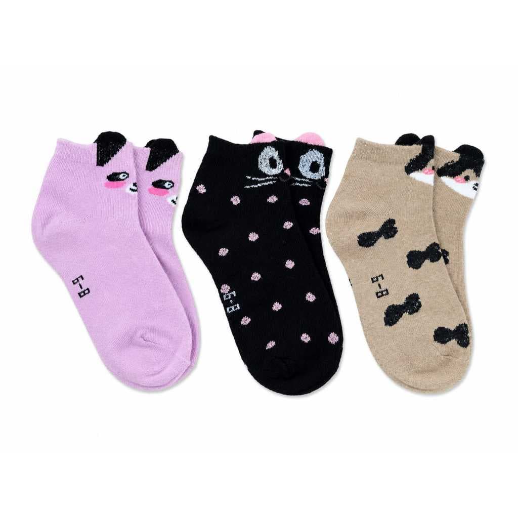 Kit Meia Infantil Feminina Meia Infantil Menina Cano Baixo Estampada Kit Meias Menina Infantil Coloridas 6 a 8 Anos