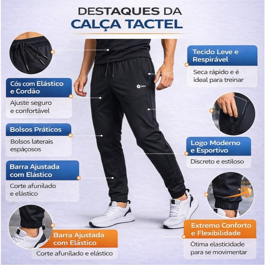 Calça Elastic Academia básica corrida crossfit Elastica Fitness treino do P ao G4