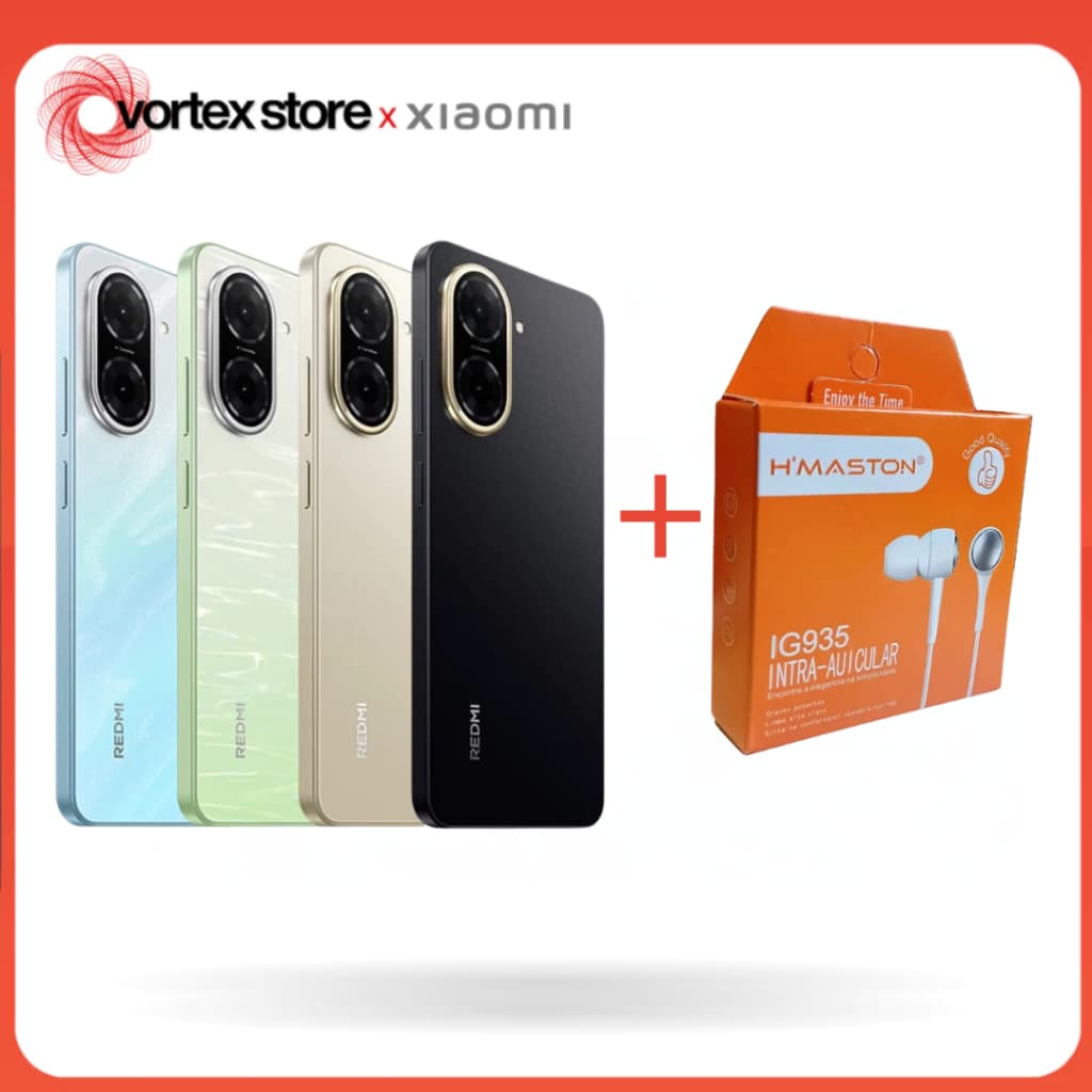 Redmi A5 Versão Global,Câmera 32MP, Novo-Lacrado, Processador UNISOC T725（Kit: celular + fones de ouvido）