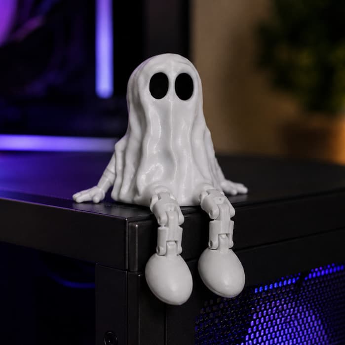Fantasminha Articulado para Decoração Geek ou Setup