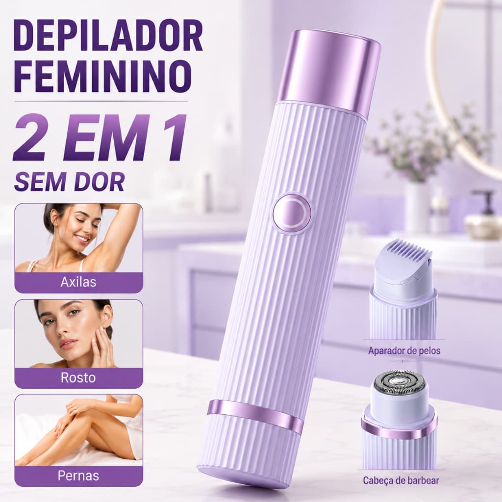 Depilador elétrico de cabelo, com função de cuidado de navalha dupla, cuidado suave para a pele. usando tecnologia avanç