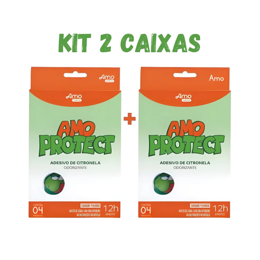 kit com 2 caixas Adesivo Repelente Sai Mosquito Amo Protect Babydeas