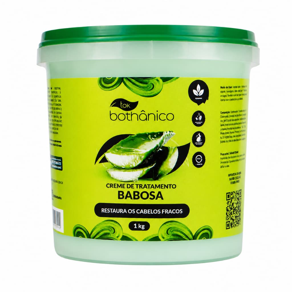 Máscara Tratamento Creme Hidratação Brilho Babosa 1kg
