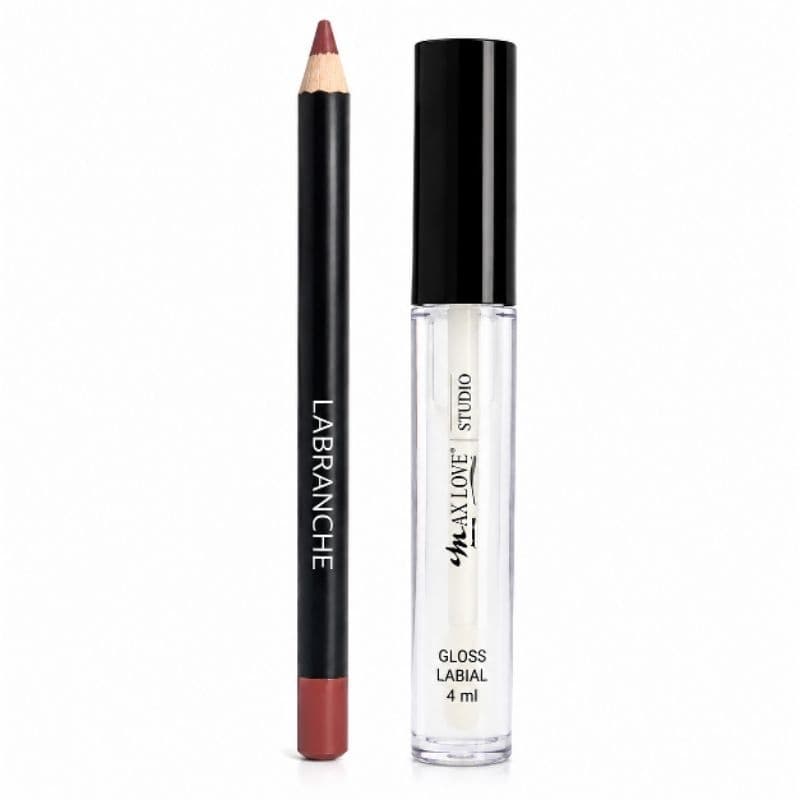 kit com Gloss Max Love + Lápis para contorno Labial