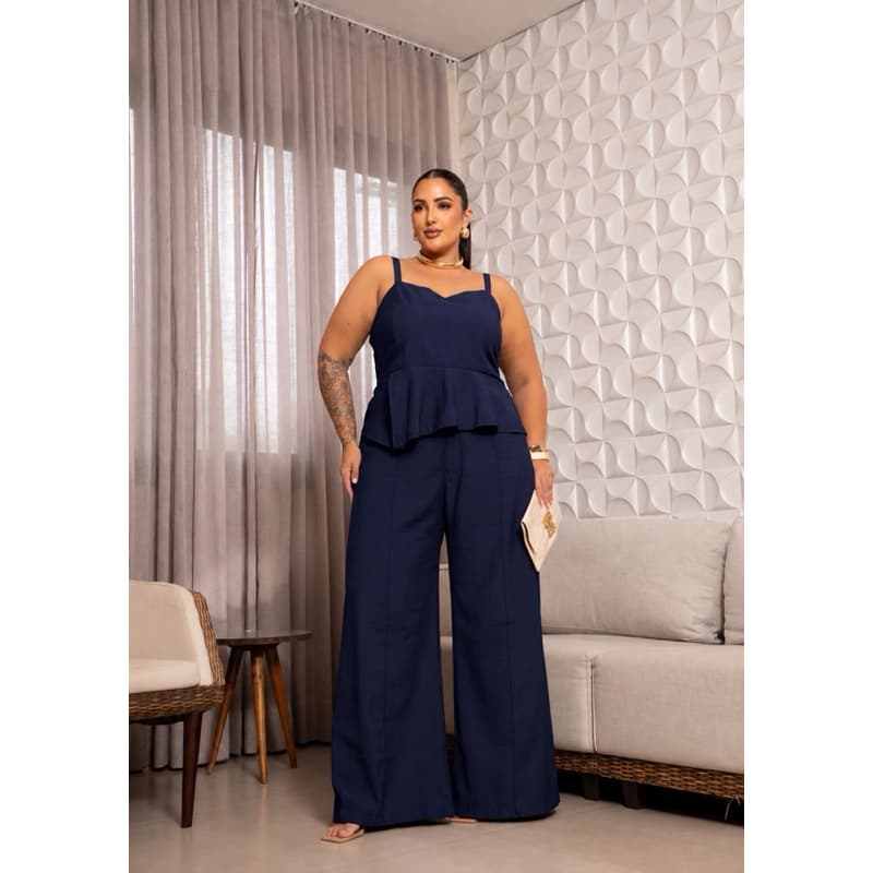 Conjunto Feminino Plus Size Alfaiataria elegante