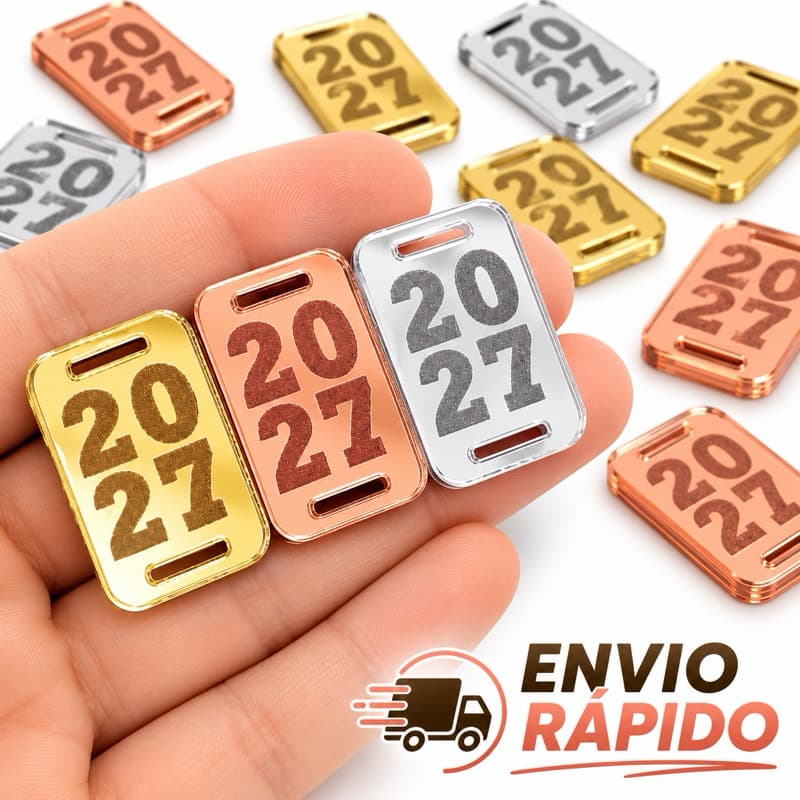 10 Unidades Passantes Retangular Finalizador para Agenda 2027 Acrílico – 2,5x1,5cm – Planners/scrapbook Encadernação