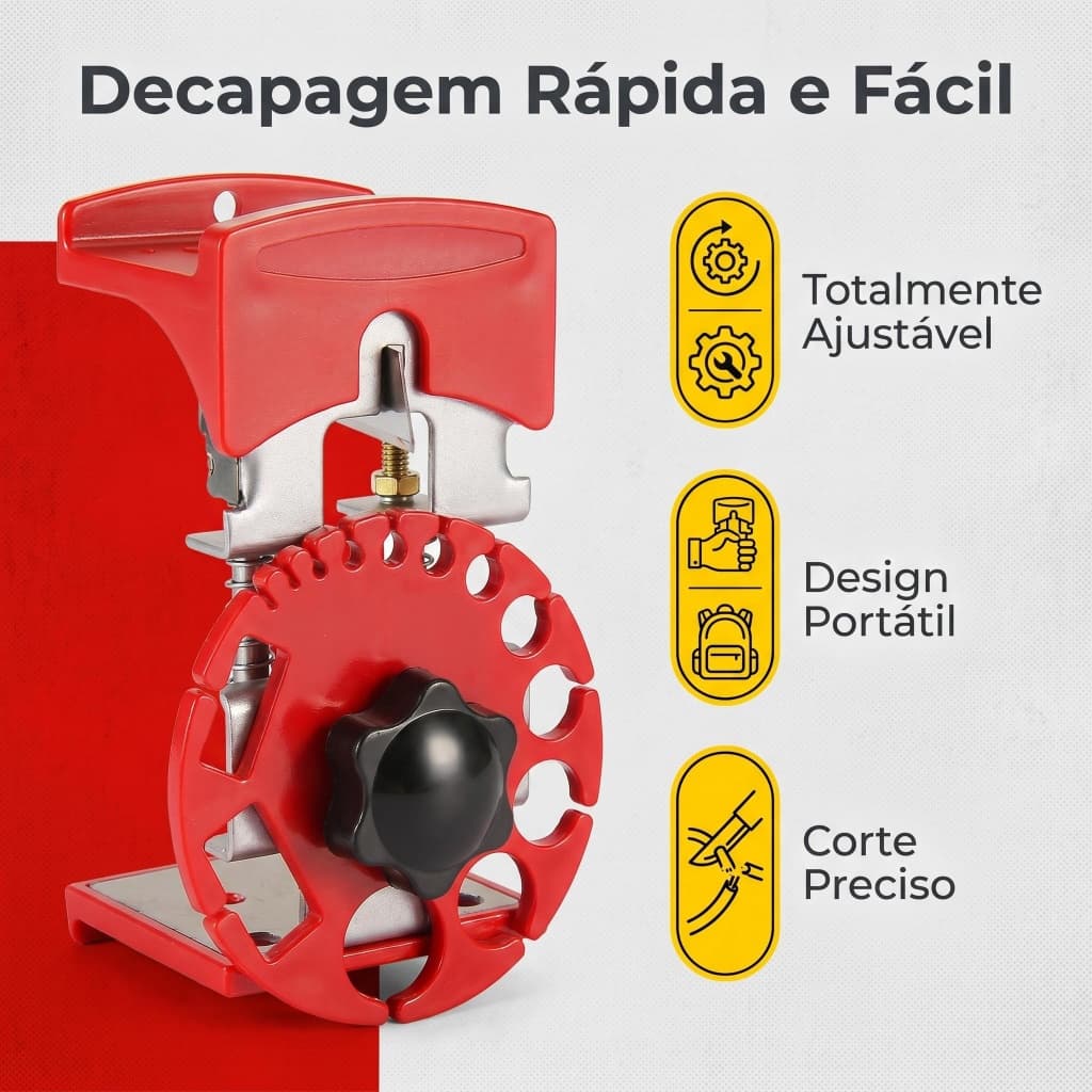 Desencapador Manual Cabo Elétrico Fácil de Carregar