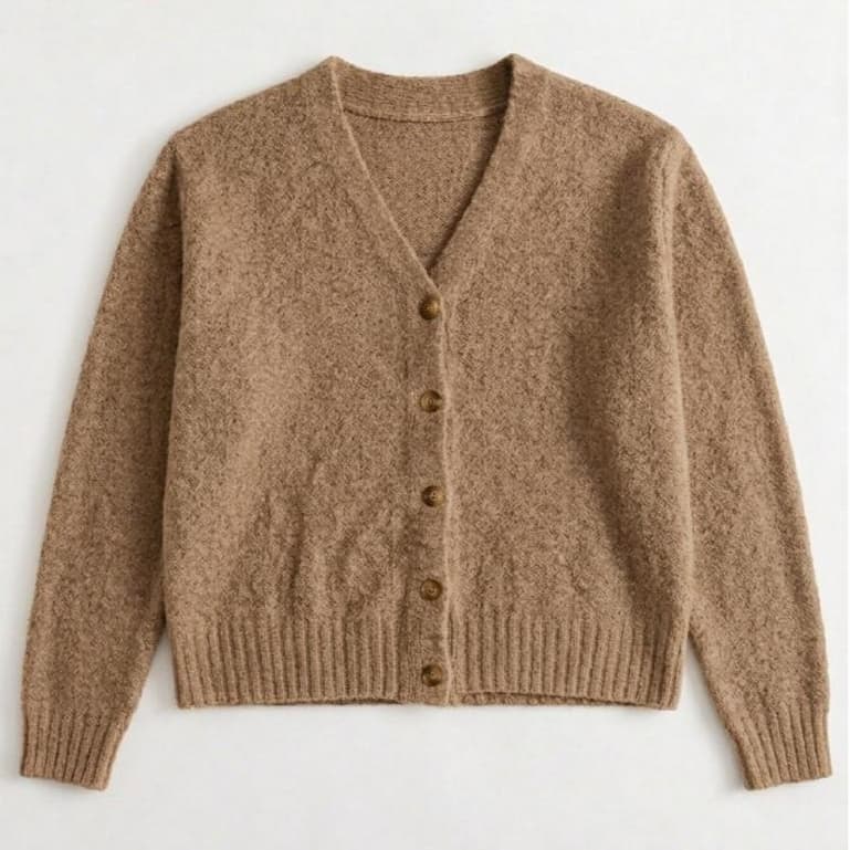Casaco Cardigan Feminino De Tricot Com Botões Macio Básico Casual Diario