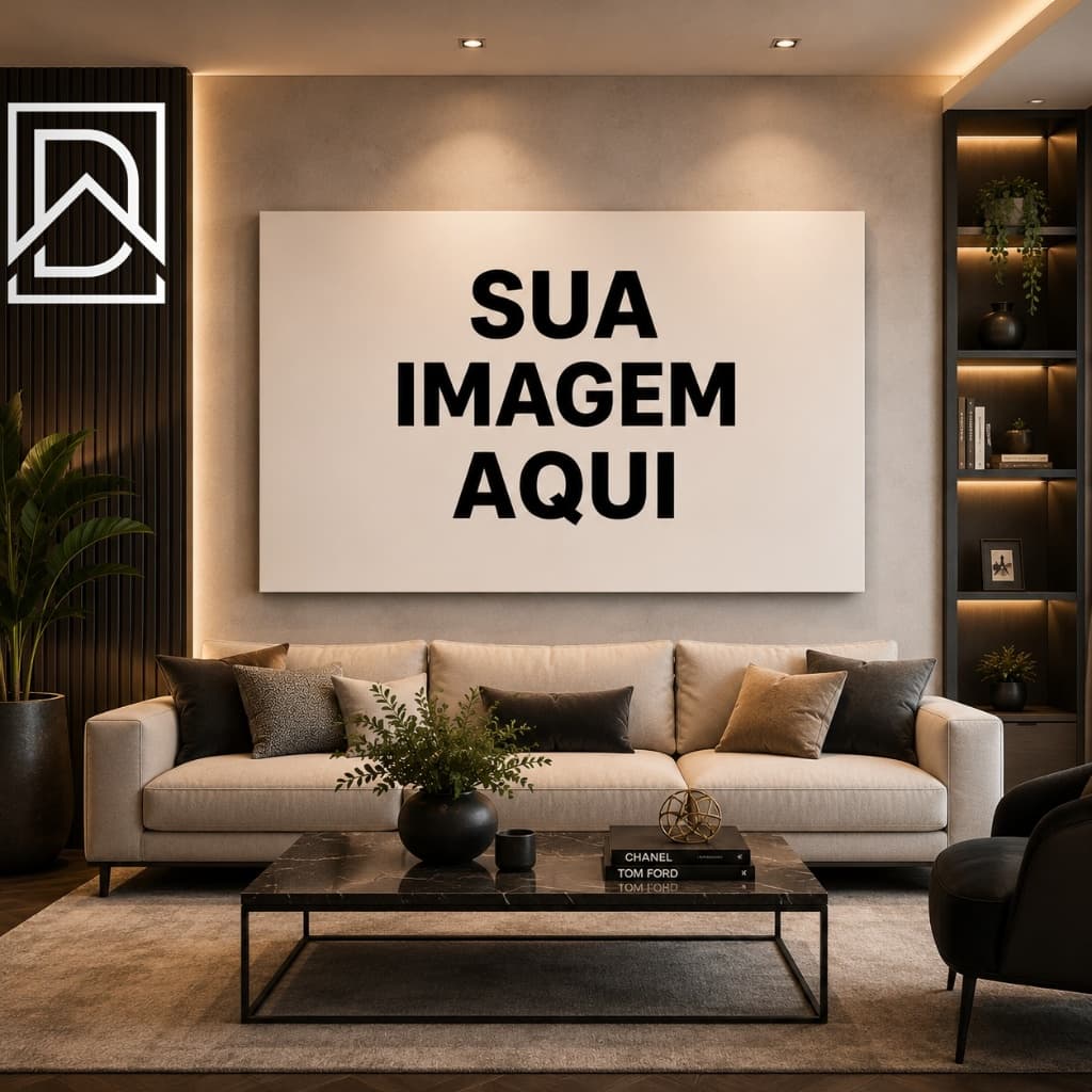 Quadro Decorativo 70x50 cm Personalizado com Sua Foto ou Imagem | Fotografia, Família, Casal, Pet, Paisagens, Times, Fil