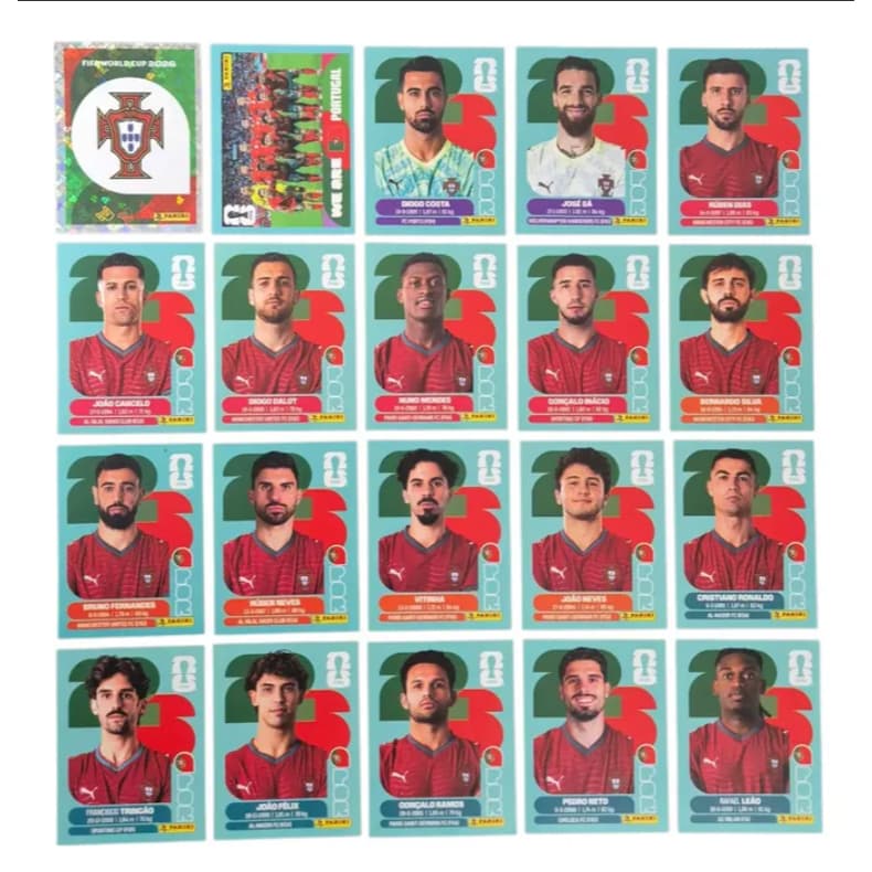 Portugal - Figurinhas Originais Avulsas Copa do Mundo Fifa 2026 (POR) (venda unitária)