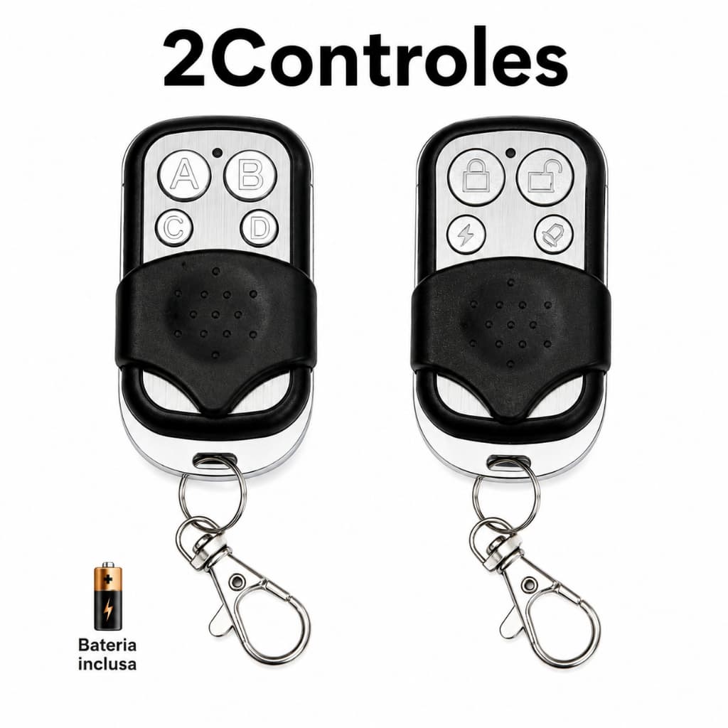 Controle Remoto Universal para Portão Elétrico Eletrônico Garagem com Chaveiro 433mhz 4 Botões