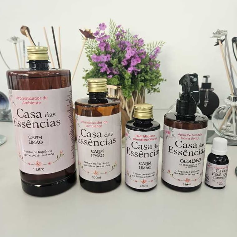 Capim Limão Aromatizador 1l 500ml Home Spray 350ml Essencia em Óleo 30ml Refil Nevoa 200ml Fragrancia Elegante