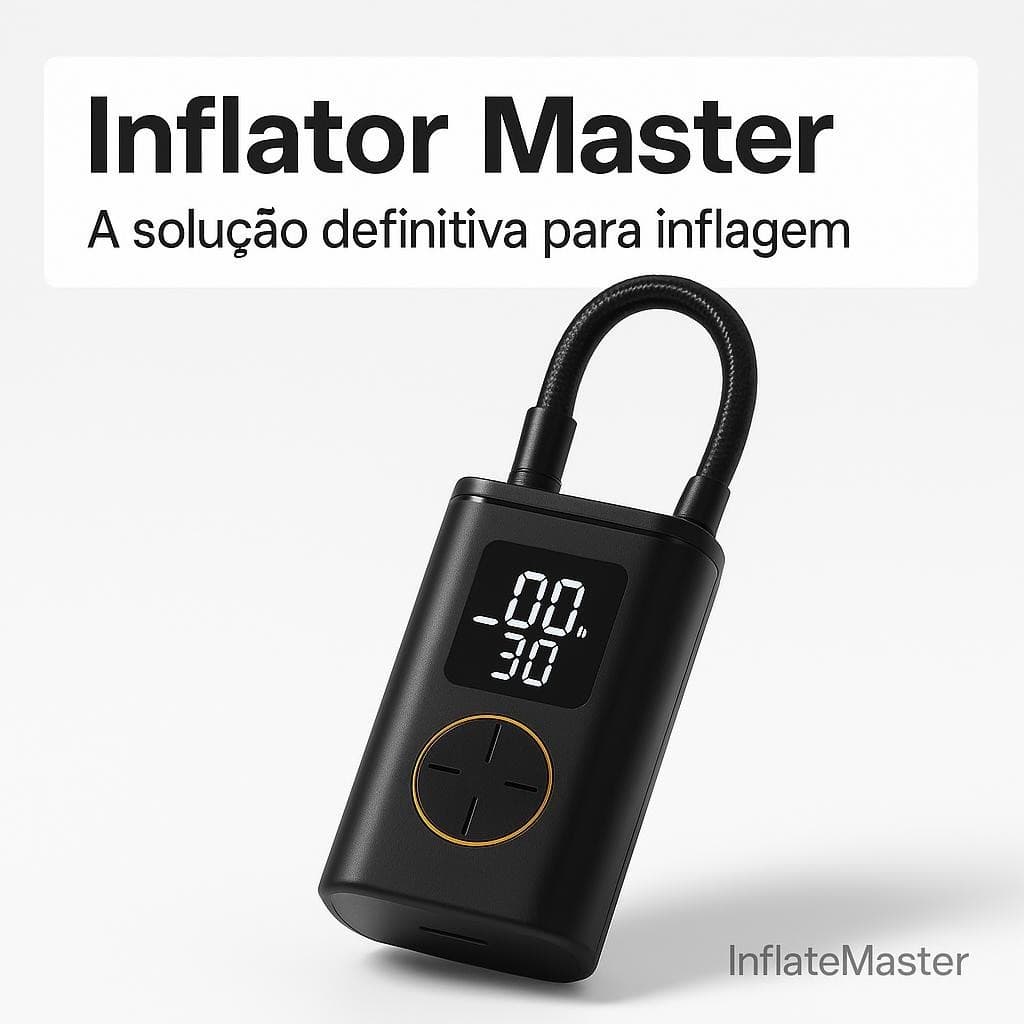 Bomba De Ar Digital Portátil Inflador Elétrico Compacto