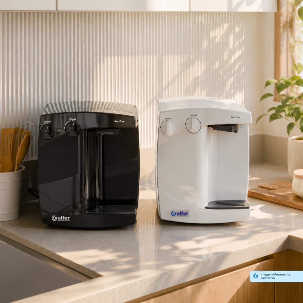 Purificador de Água Refrigerado Ulfer Bacfree Preto Eficiência Bacteriológica Certificado Inmetro