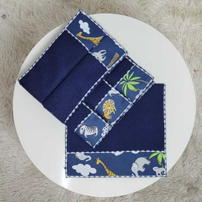 Kit Toalha de Ombro e Babete Infantil Atoalhado Premium - Opçoes com 5 e 6 Peças