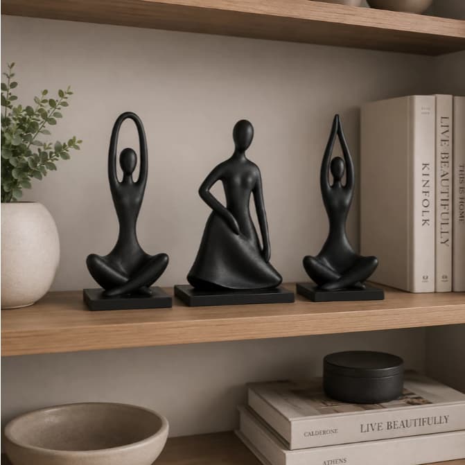 Esculturas Abstratas Modernas - Harmony Pose Trio - Decoração Minimalista Casa Sala Escritorio