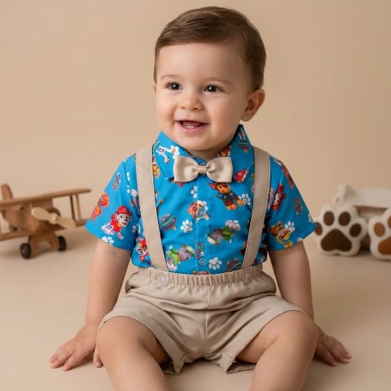 Conjunto Patrulha Canina Roupa Menino Infantil Festa