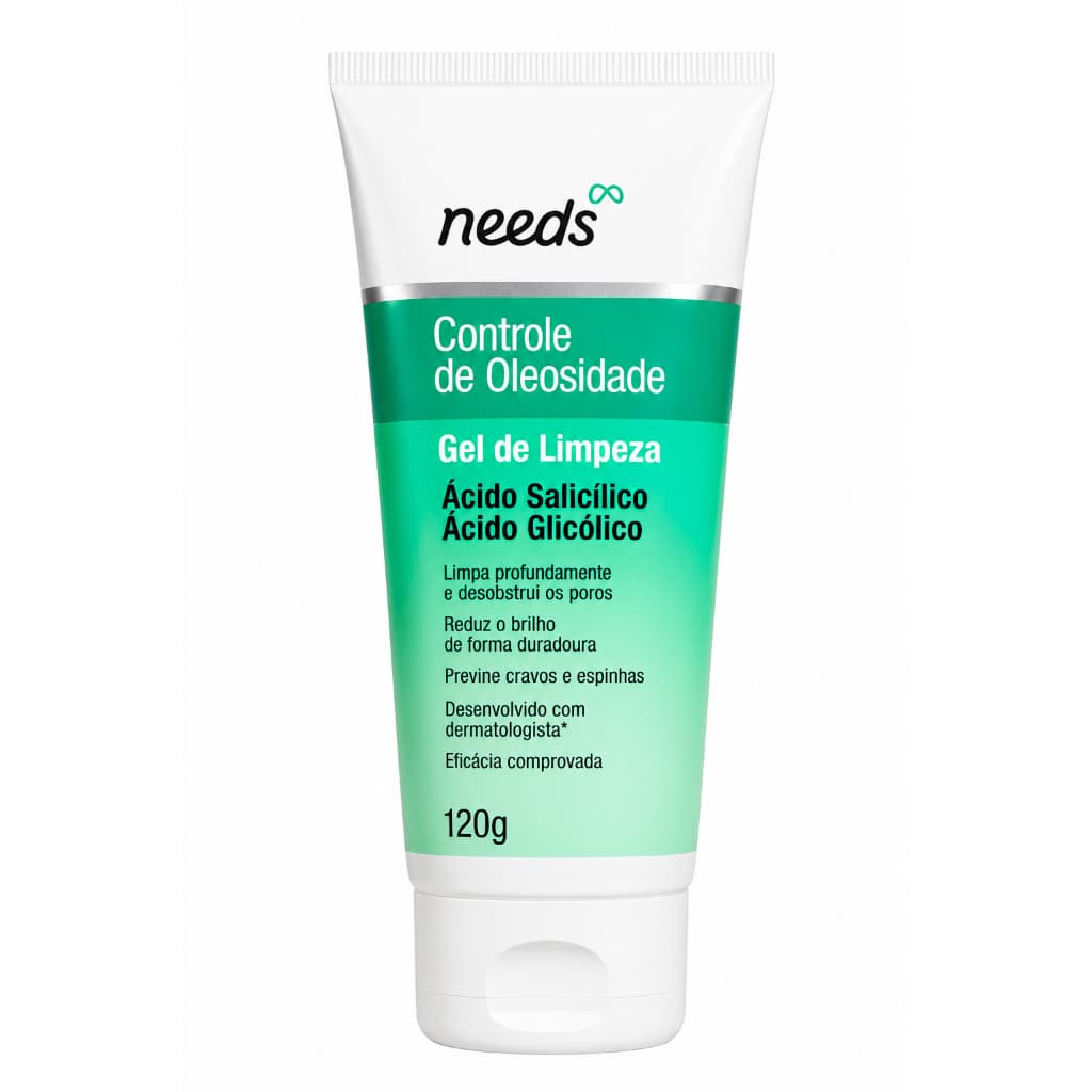 Gel de Limpeza Facial Needs 120g - Limpeza Profunda e Controle de Oleosidade