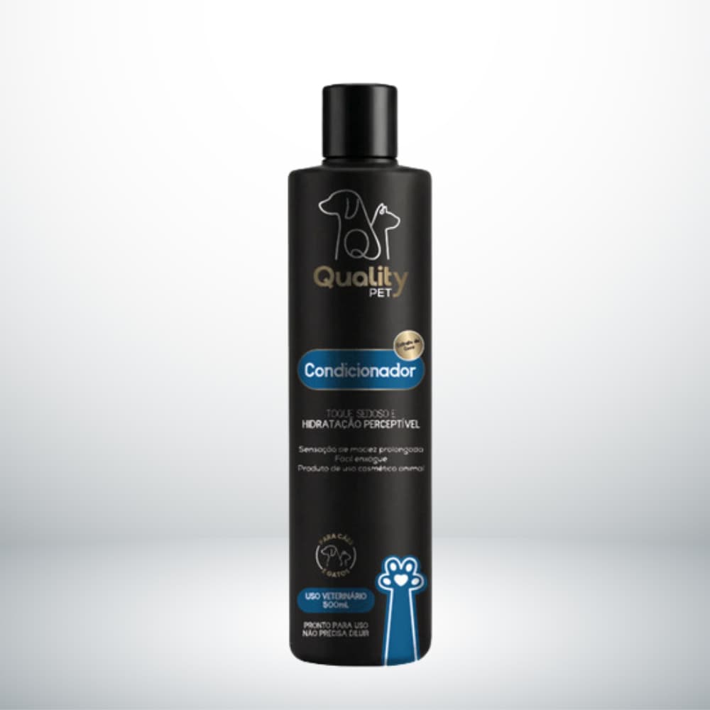 Condicionador Quality Pet 500ml Cães e Gatos Pelo Sedoso e Desembaraçado