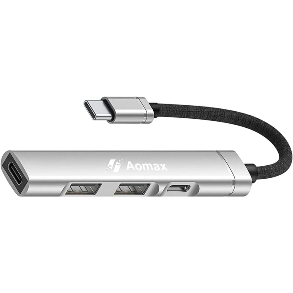 Hub 4 Portas em Alumínio com Conexões USB-A e USB-C