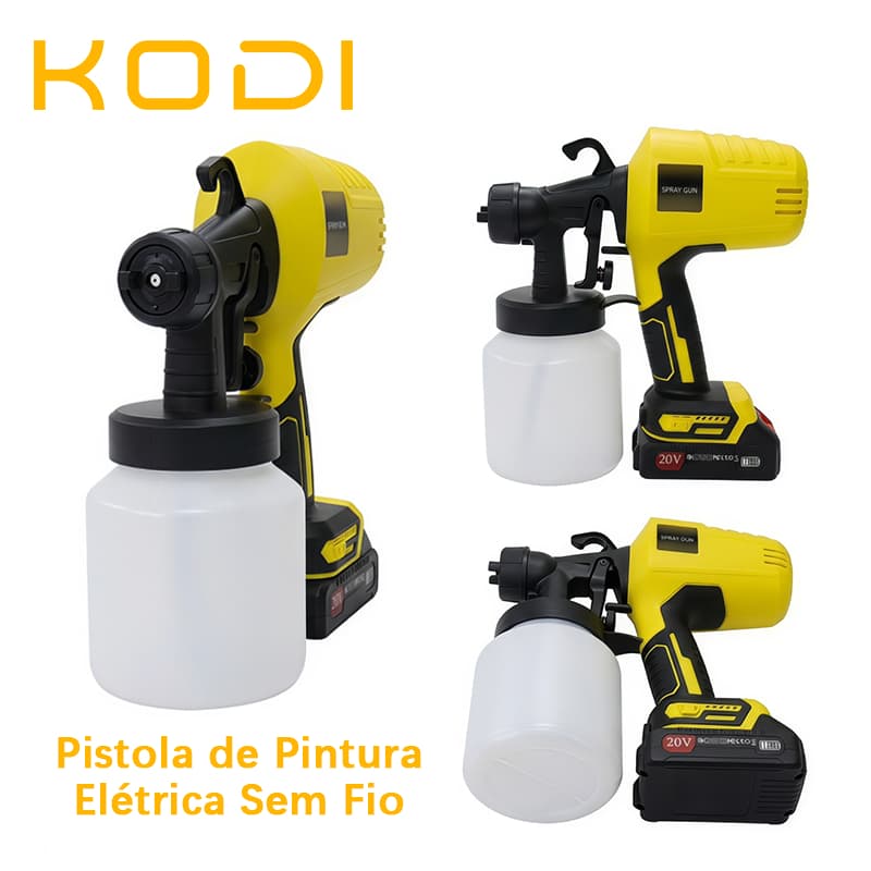 Pulverizador de Tinta Elétrico 110V Pistola Potente 800ml para Pintura Profissional  Ajustável -J4