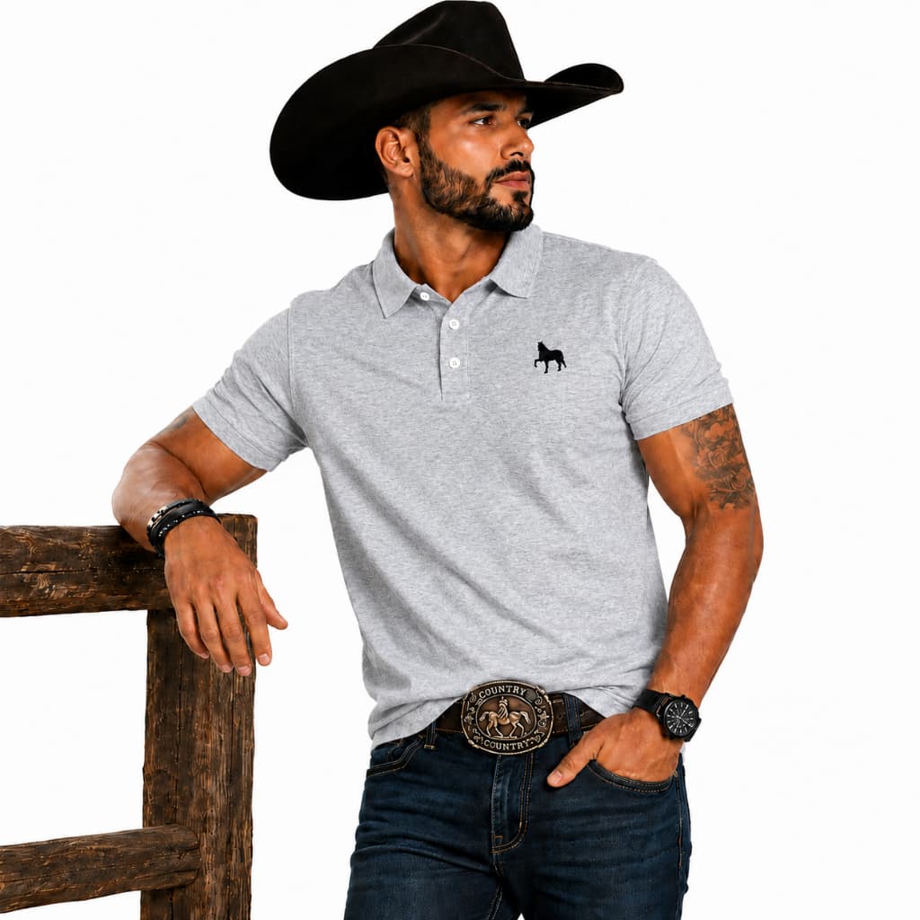 Camisa Polo Masculino Manga Larga Muladeiro Country