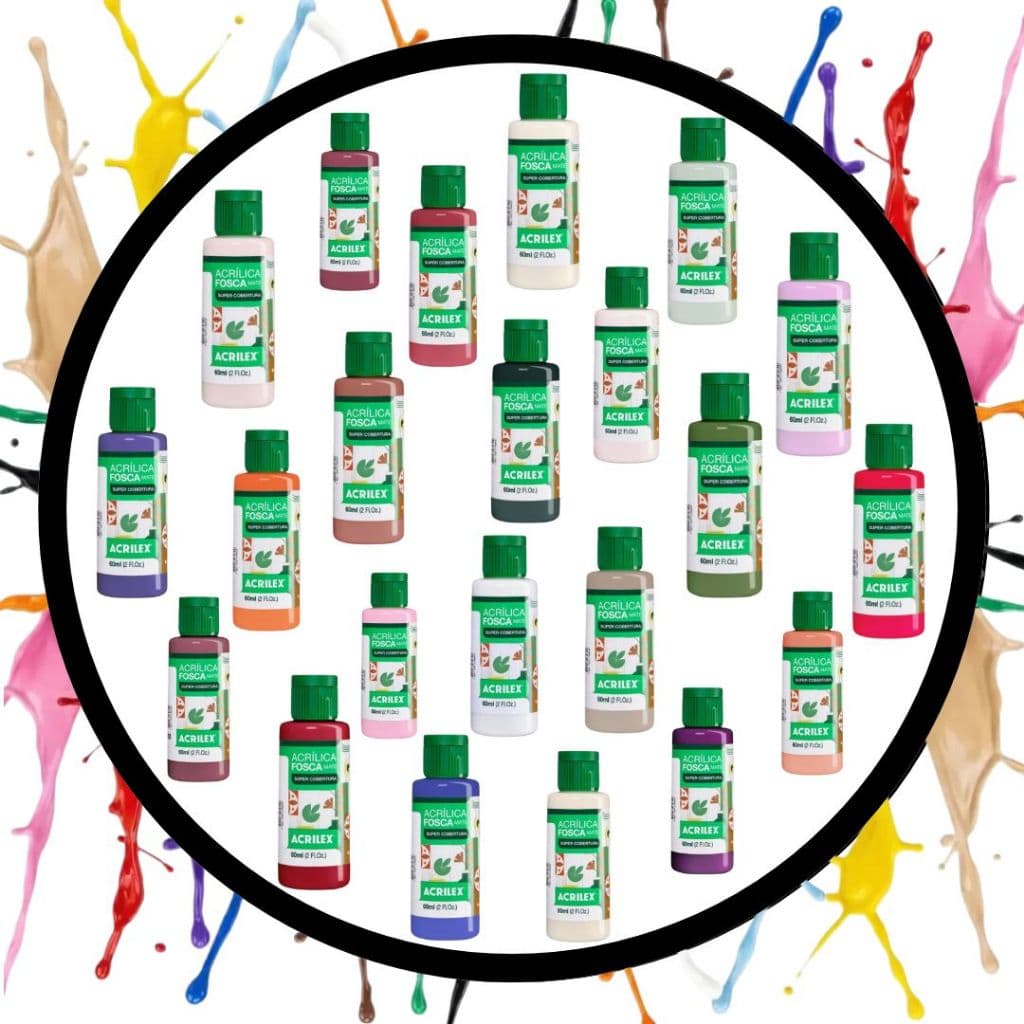 Tinta Acrílica Fosca 60ml Cores Variadas - Acrilex