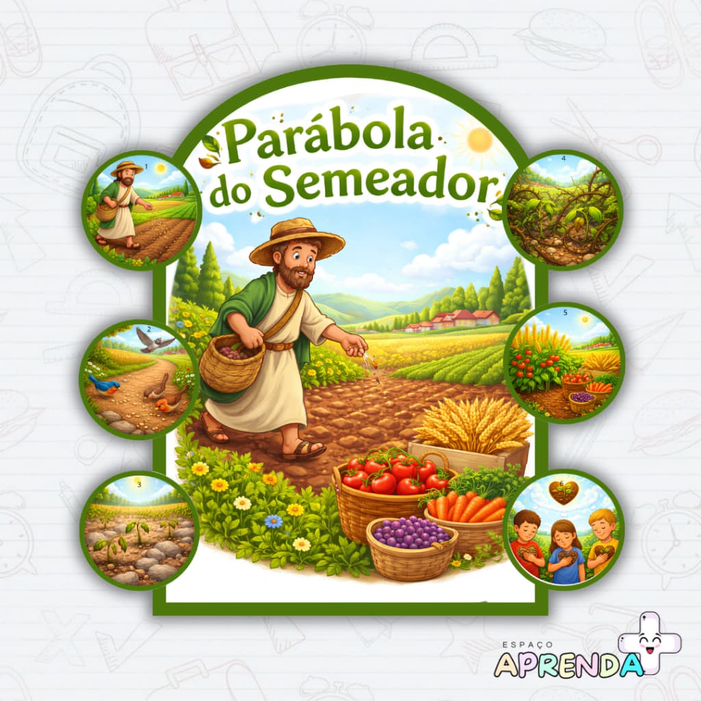 RECURSO PARA CONTAR HISTÓRIA – LUVA PARÁBOLA DO SEMEADOR (TEMAS BÍBLICOS)