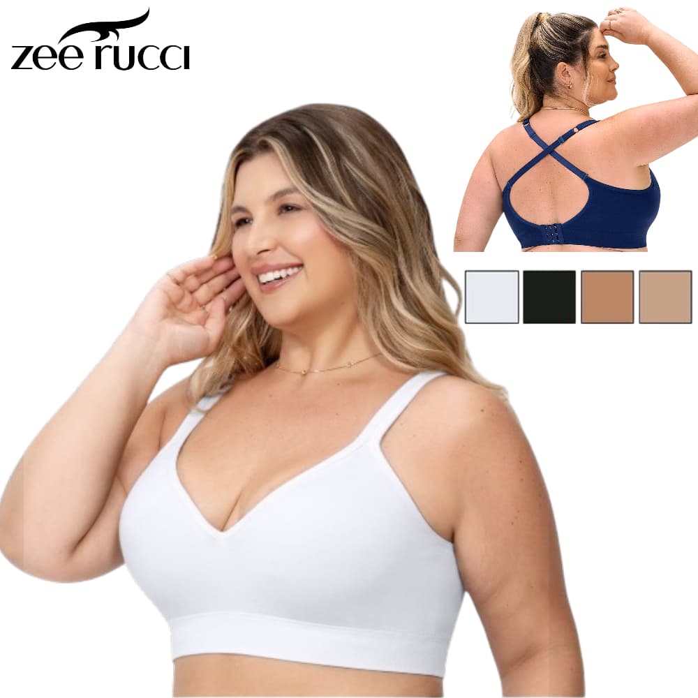 Sutiã Sem Costura com Bojo Duplo ZEE RUCCI – Conforto e Sustentação G1 a G4