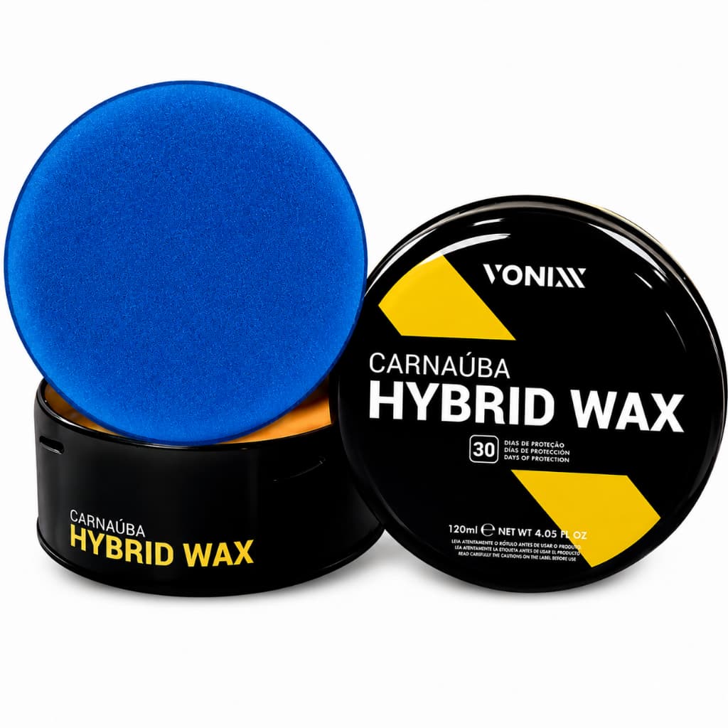 Cera Hybrid Wax 120ml Carnaúba Automotiva  Aplicador Vonixx