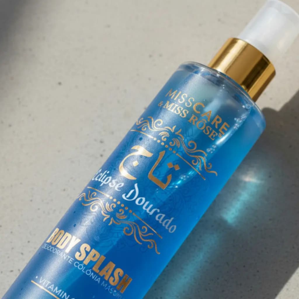 Body Splash Árabe Desodorante Colonia Spray Corporal Eclipse Dourado Feminino Miss Rôse 200mL