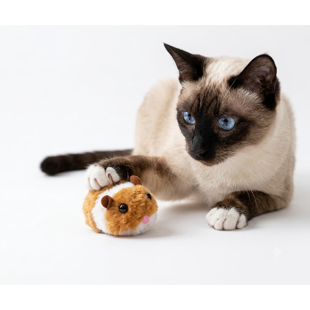 Brinquedo Ratinho De Corda Vibratório Para Gatos Pelúcia Interativo