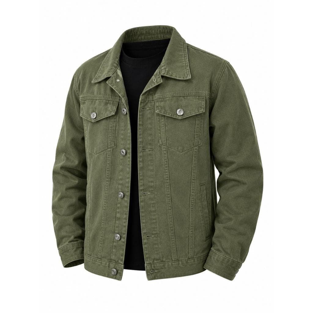 Jaqueta Jeans Masculina Com Rasgo