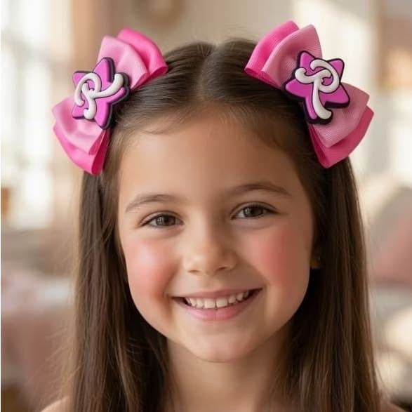 Laços de cabelo infantil dos Rosas Menina Boutique Temático Rosas Presilha de Cabelo 8cm