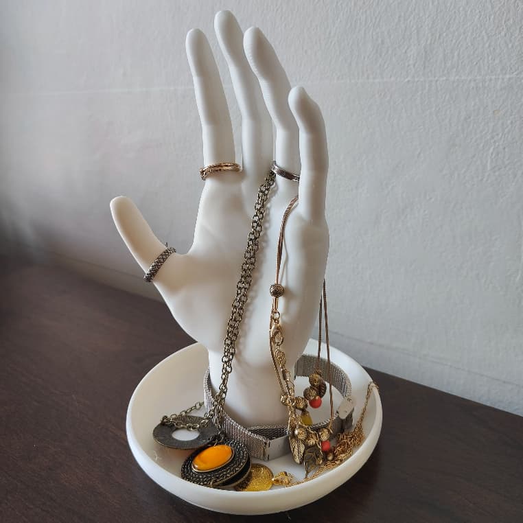 Porta Joias Mão Decorativa | Organizador de Anéis Colares Pulseiras Braceletes e Acessórios Moderno