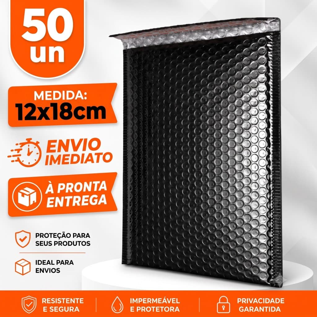 Envelopes de Segurança Saco de Ecommerce com proteção Bolha 12X18 Envio Mini Pac
