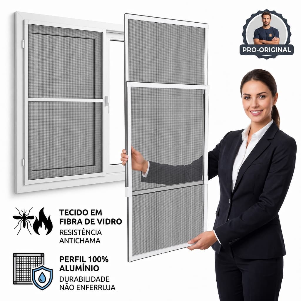 🔥50x70cm🔥2peças Tela Mosquiteira De Encaixe Regulável Para Vãos Janelas