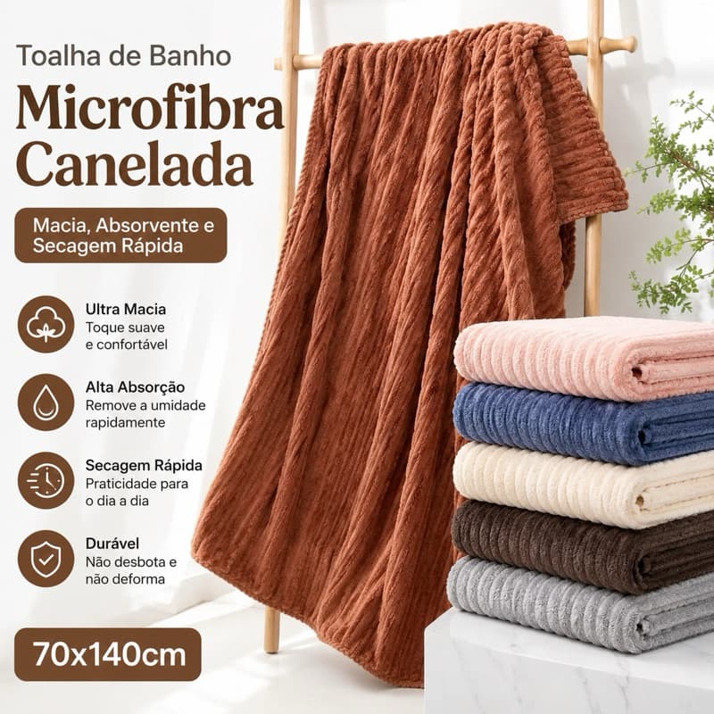 Toalhas de banho Microfibra 70×140cm 280g – Praia, Piscina, Rápida Secagem, Macia e Confortável