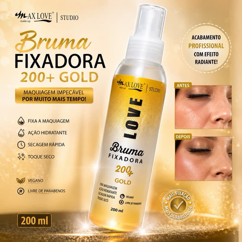Max Love Bruma Fixadora - 200+ Fixa Maquiagem Efeito Glow